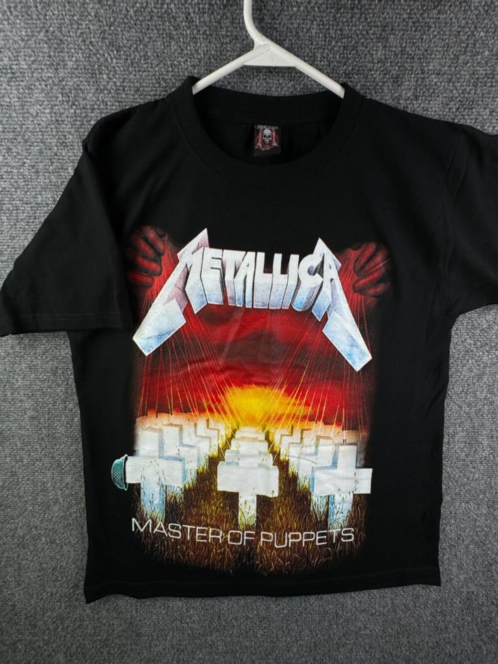 Metallica Master Of Puppets T Shirt Black Short Sleeve Medium Rock Star Graphic